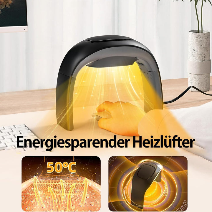 Heizlüfter Energiesparend,Faltbare Beheizbare Tischunterlage Handwärmer für Schreibtisch,Thermostat