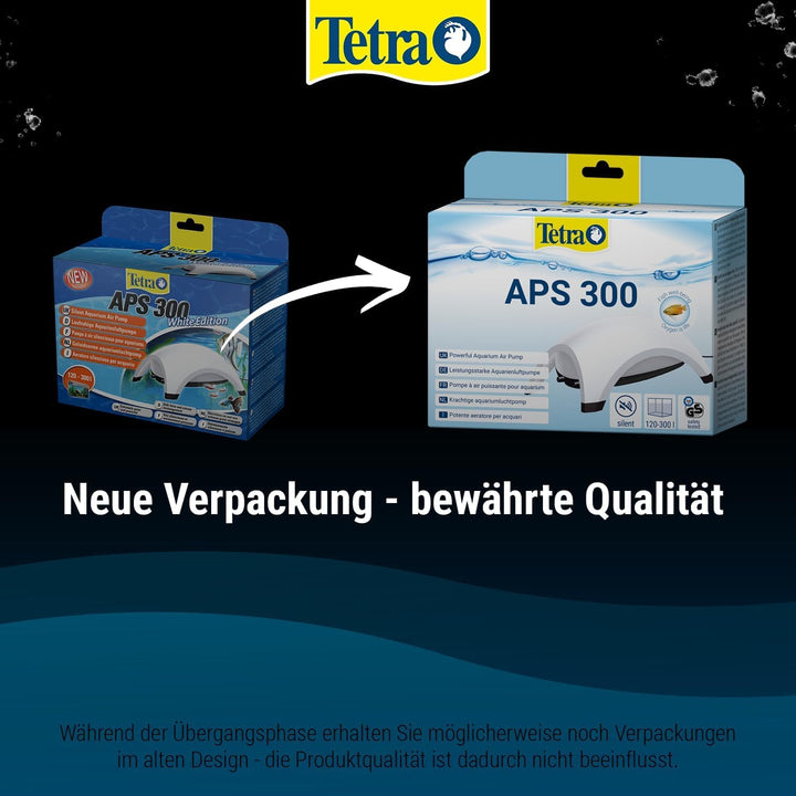 Tetra APS 300 Aquarium Luftpumpe - leise Membran-Pumpe für Aquarien von 120-300 L, weiss Weiss APS 3