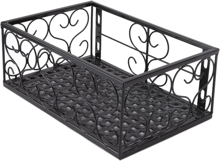 Blumentopfhalter Balkon 30 x 20 x 12 cm Rechteckigen Blumentöpfe zum Hängen Eisen Schwarzer Blumento