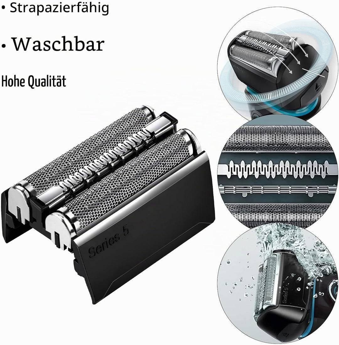 Elektrischer Scherkopf für Braun Serie 5,52B Kompatibel Mit Braun Series 5 Scherkopf,Schwarz Series