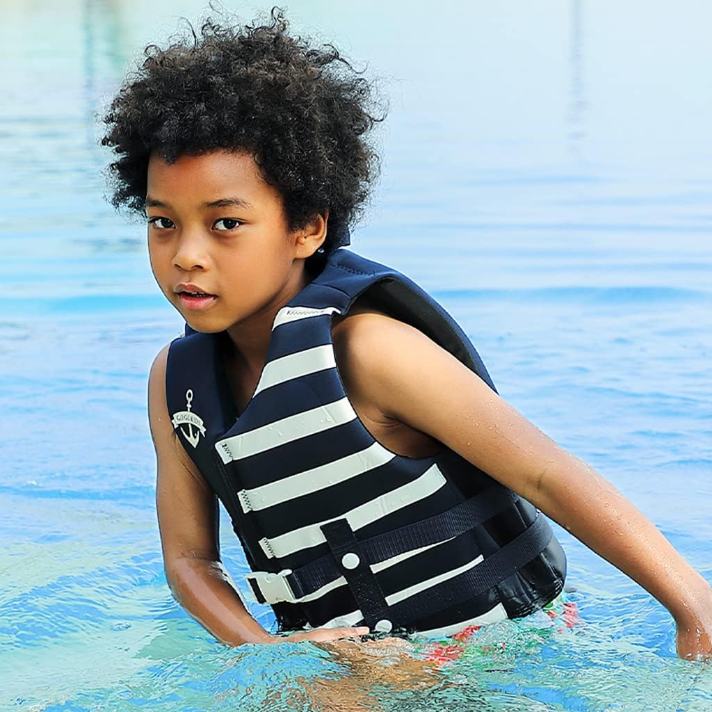 Kinder Schwimmweste Neopren Weste Schwimmjacke Kleinkinder Jungen Mädchen Bademode Schwimmen Jacke S