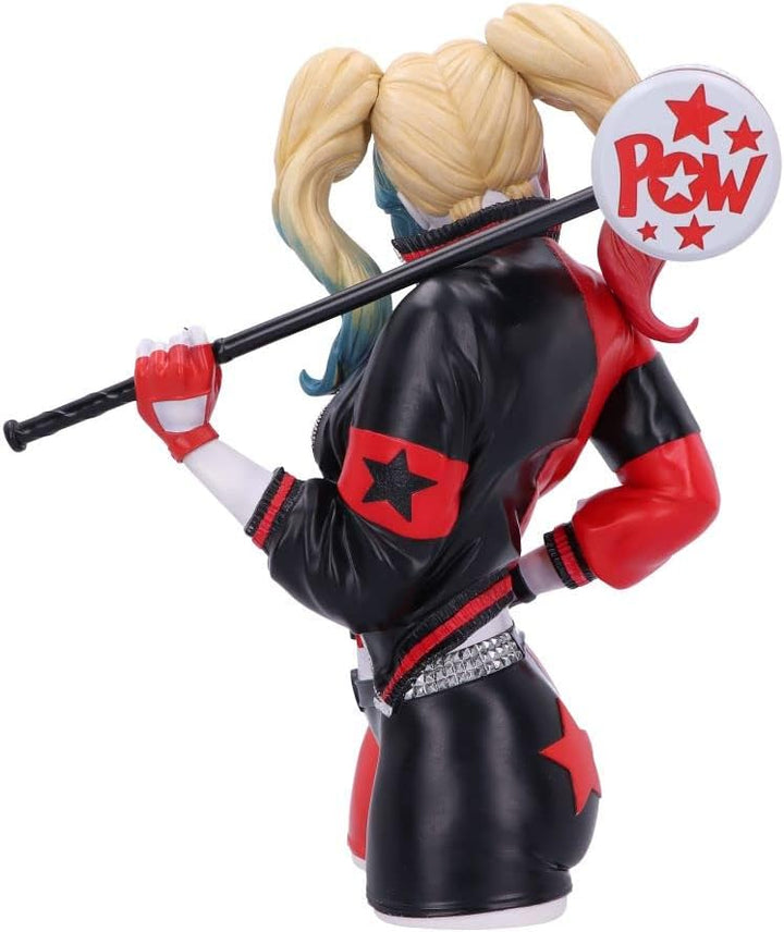 Nemesis Now Offizielles Lizenzprodukt Harley Quinn-Büste, Rot, 30 cm