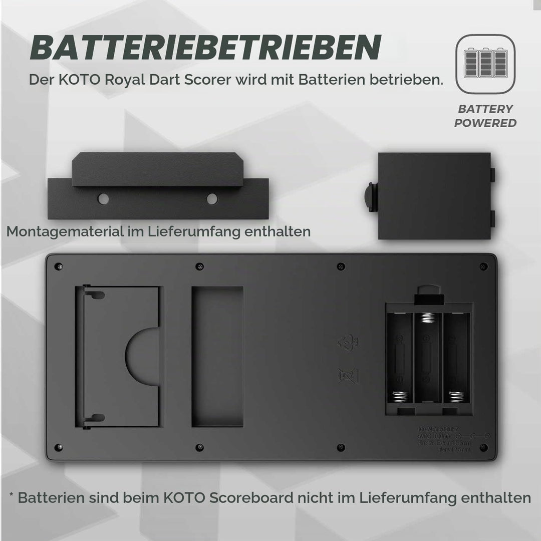 KOTO Royal Dart Scorer - Elektronische Touch Pad Dart Scorer Punktzähler - Für 8 Spieler - 40 Spiele