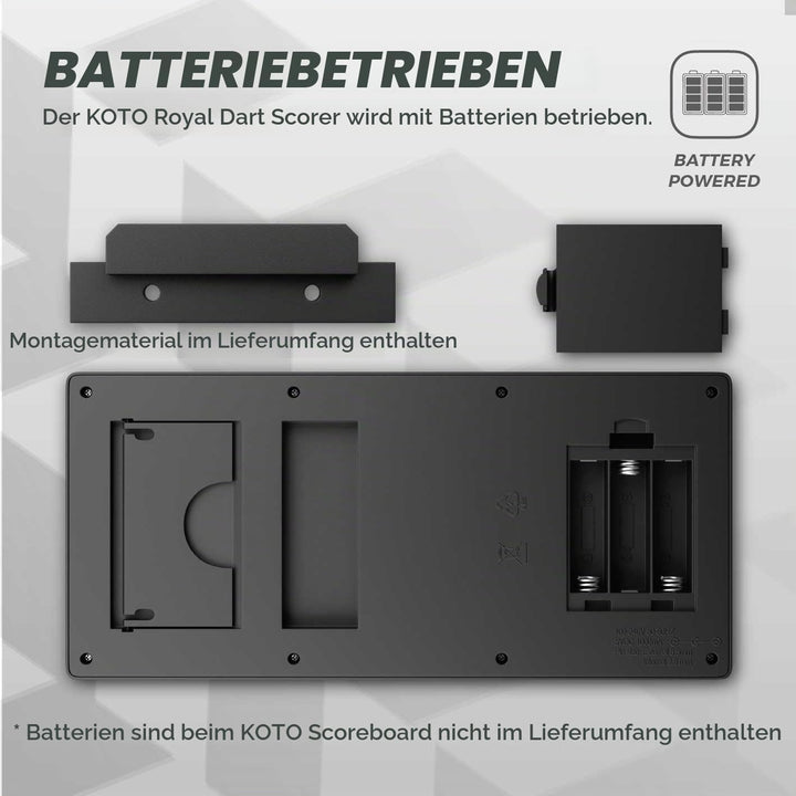 KOTO Royal Dart Scorer - Elektronische Touch Pad Dart Scorer Punktzähler - Für 8 Spieler - 40 Spiele
