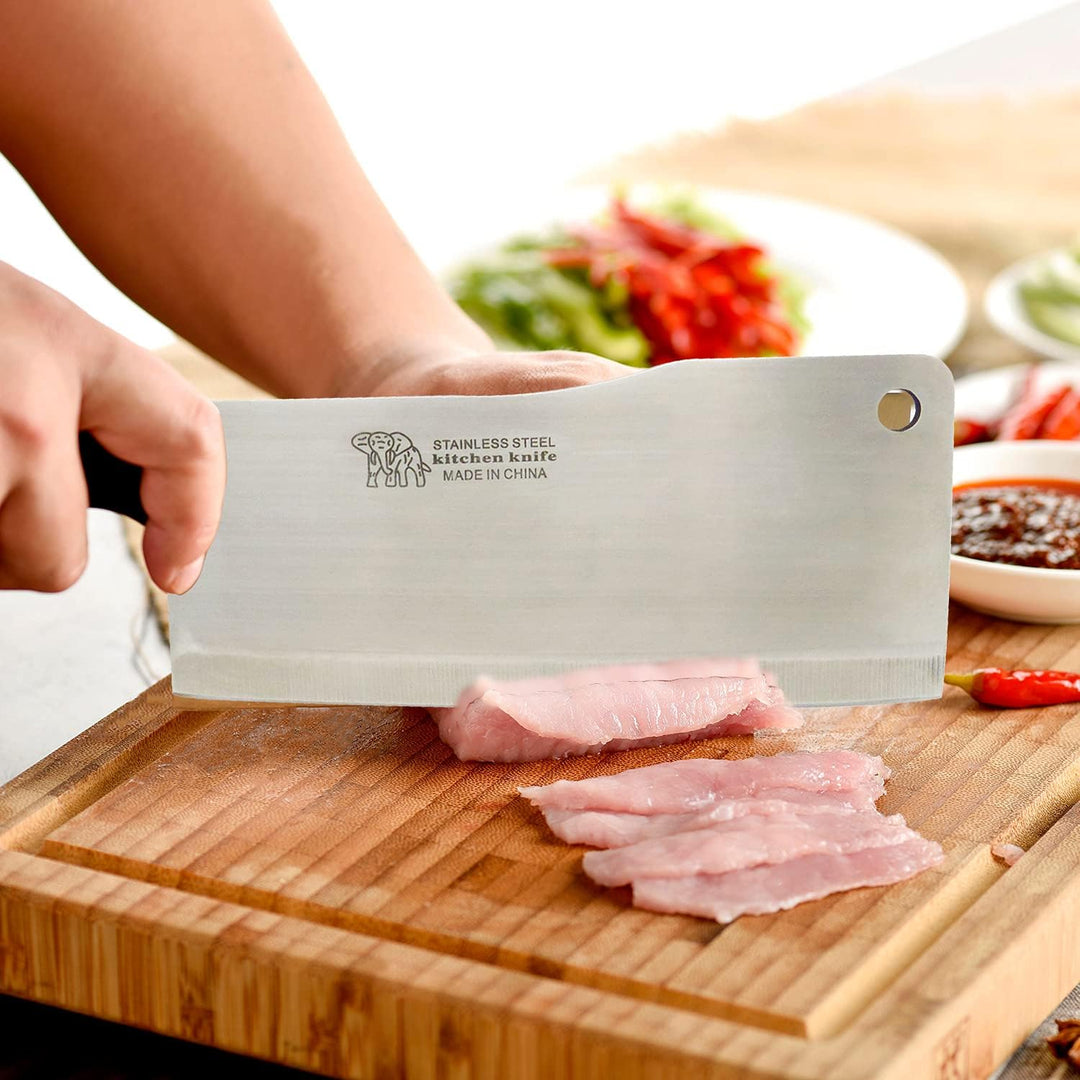 Starlet24® Edelstahl Hackmesser Küchenbeil Küchenmesser Messer Beil 37 cm (190525)