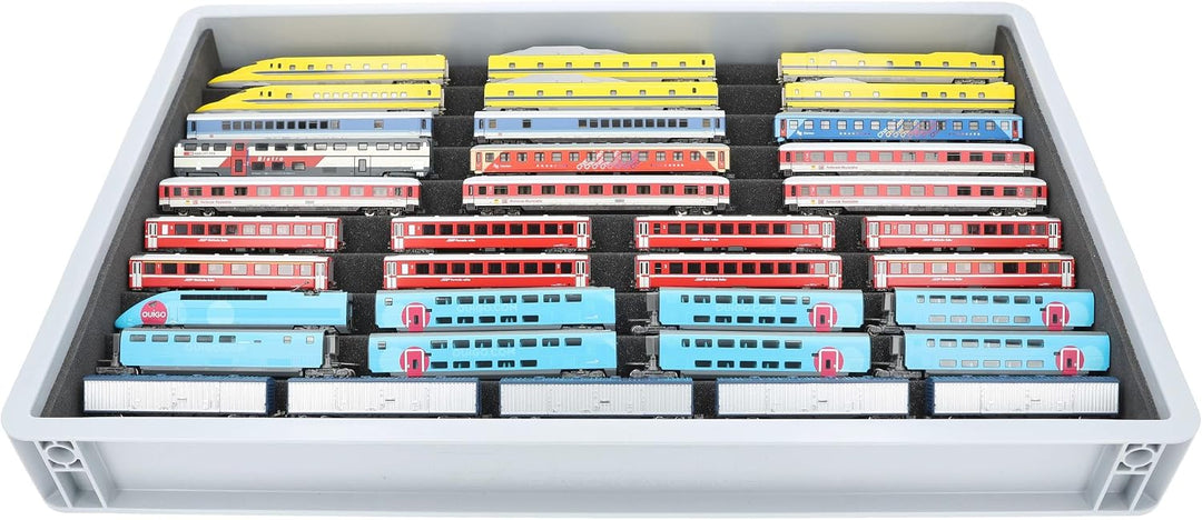 Feldherr Euro Box mit Zugliege für Modelleisenbahn - 10 Fächer für Spur N