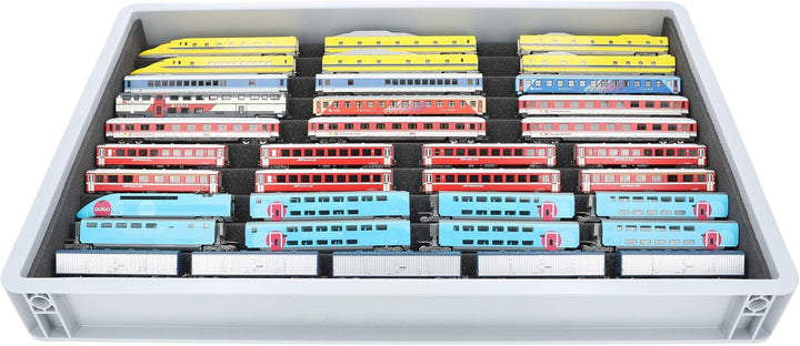 Feldherr Euro Box mit Zugliege für Modelleisenbahn - 10 Fächer für Spur N