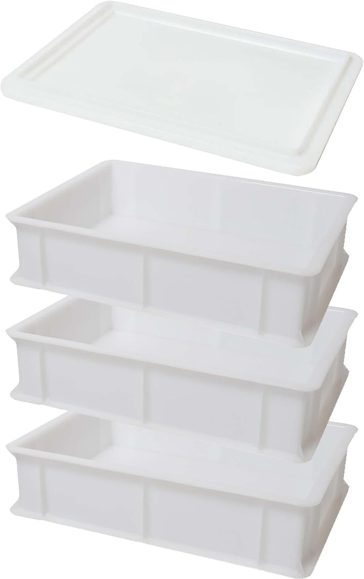 Genus Dei | Dreierpack Gärbehälter für Pizza und Brot | Lebensmittelbehälter für Teig | Teigbehälter