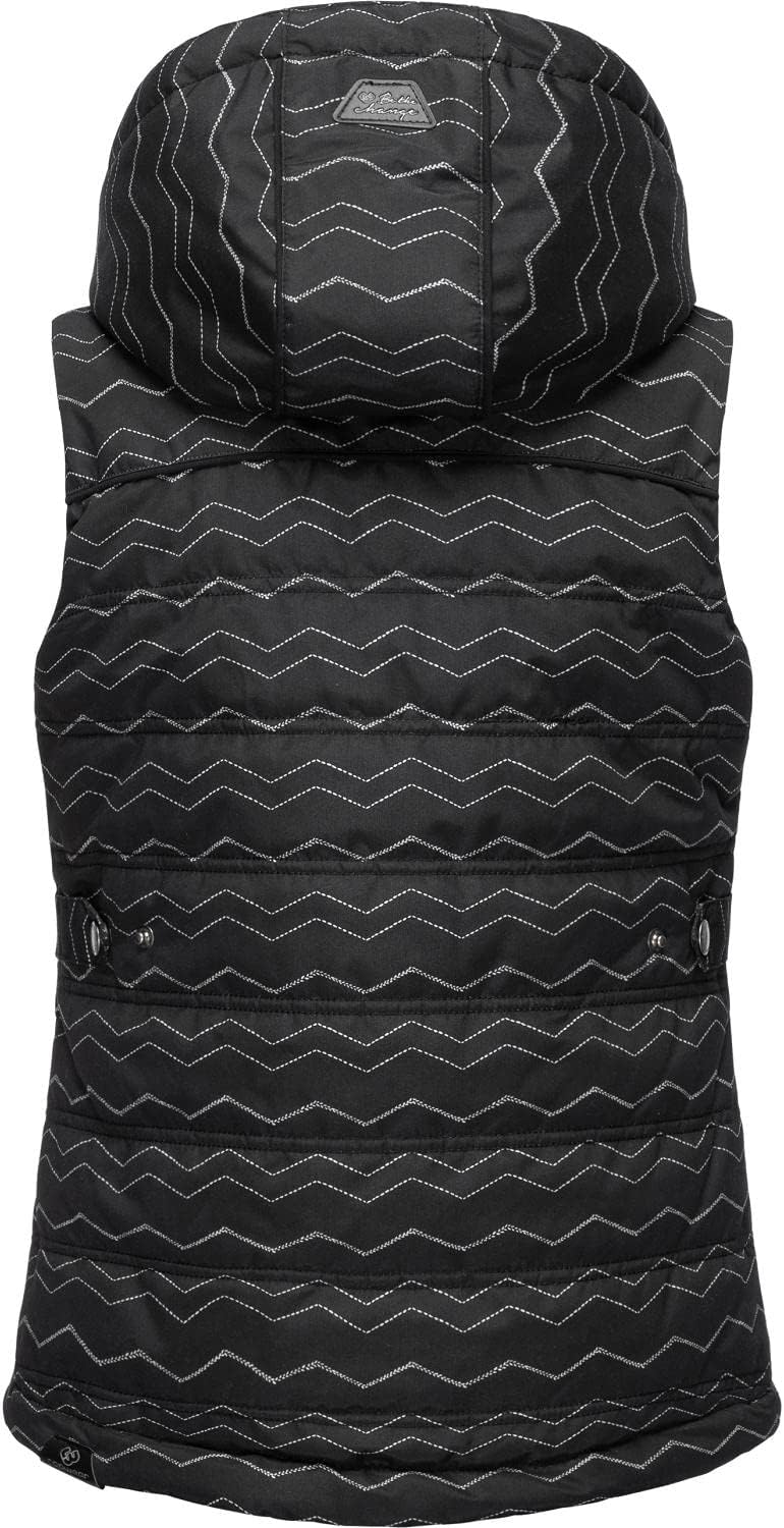 Ragwear Kinder Mädchen Outdoor-Weste Steppweste wasserdicht mit Abnehmbarer Kapuze Marrin Chevron 15