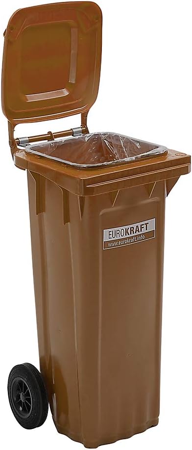 eurokraft | Mülltonne aus Kunststoff DIN EN 840 | Volumen 80 l | BxHxT 448 x 932 x 514 mm | blau, Bl
