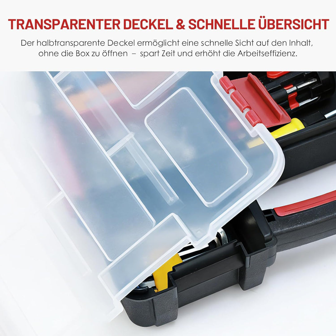 Famuka Sortimentskasten Set-3-stufiger Werkzeugkasten-Werkstatt Garage Haushalt Kleinteile Organizer