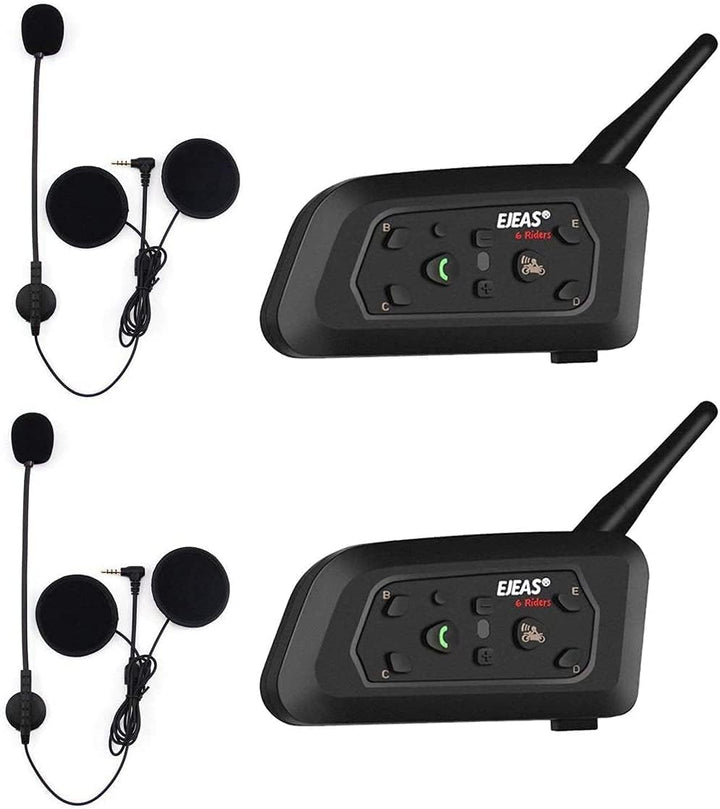 Qaurora V6 BT Interphone 1200M Bluetooth Motorrad Motorrad Helm Gegensprechanlage Headset mit Duplex