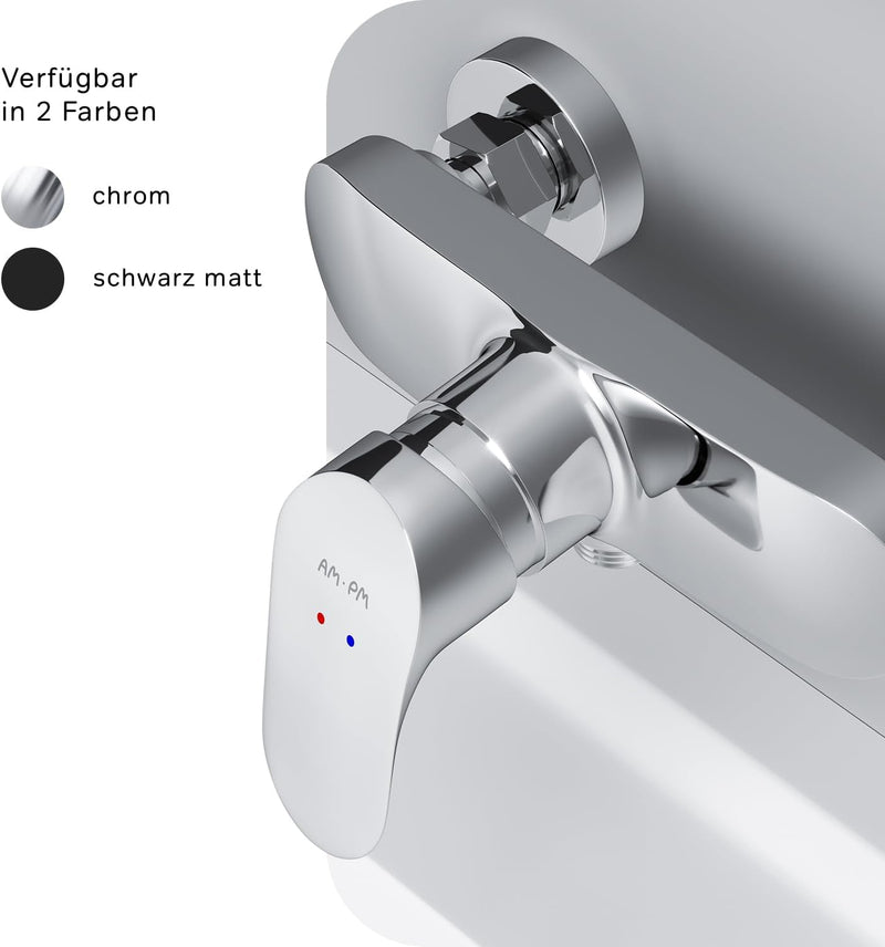 Mischbatterie Dusche, Duscharmatur mit Einhebelmischer, Einhand-Brausebatterie, Einhebelarmatur Bad,