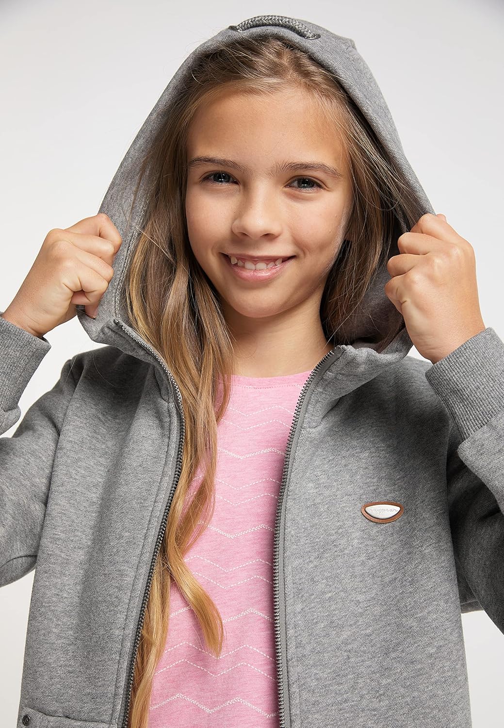 Ragwear Nesie Zip Mädchen Sweatjacke Sweatshirt mit Kapuze Übergangsjacke Jacke Cardigan Strickjacke