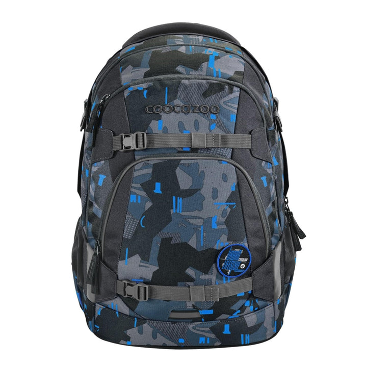 coocazoo Schulrucksack Mate, Blue Craft, blau,ergonomischer & anpassbarer Tornister, höhen- & grösse