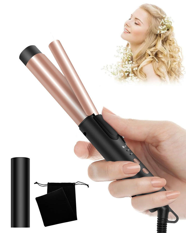 UKLISS Mini Lockenstab 25mm - Lockenstab Kurze Haare 160-200°C, Reise Mini Hair Curler für Kurze und