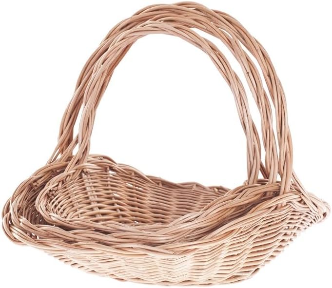 Geschenkkorb aus Weide, weidener Geschenkkorb, oval, naturfarbiger Weidenkorb, Geschenkkorb mit eine