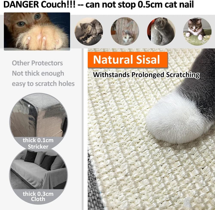 NATUYA Kratzschutz Sofa Katze Möbelschoner von Katzen - Katzenmöbel Schutz Katze Kratzschutz Kissen