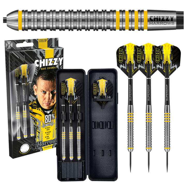 Harrows Chizzy Dartpfeile aus 80% Wolfram Einheitsgrösse silber, Einheitsgrösse silber
