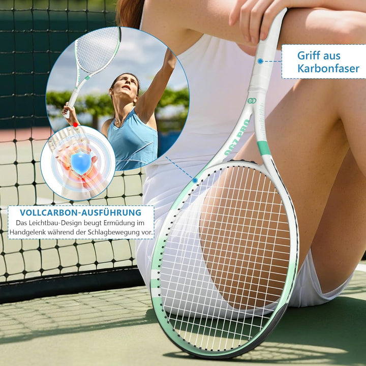OGEENIER Tennis Racket 27 Zoll Tennisschläger Damen Herren Graphitrahmen Tennis Schläger für Erwachs