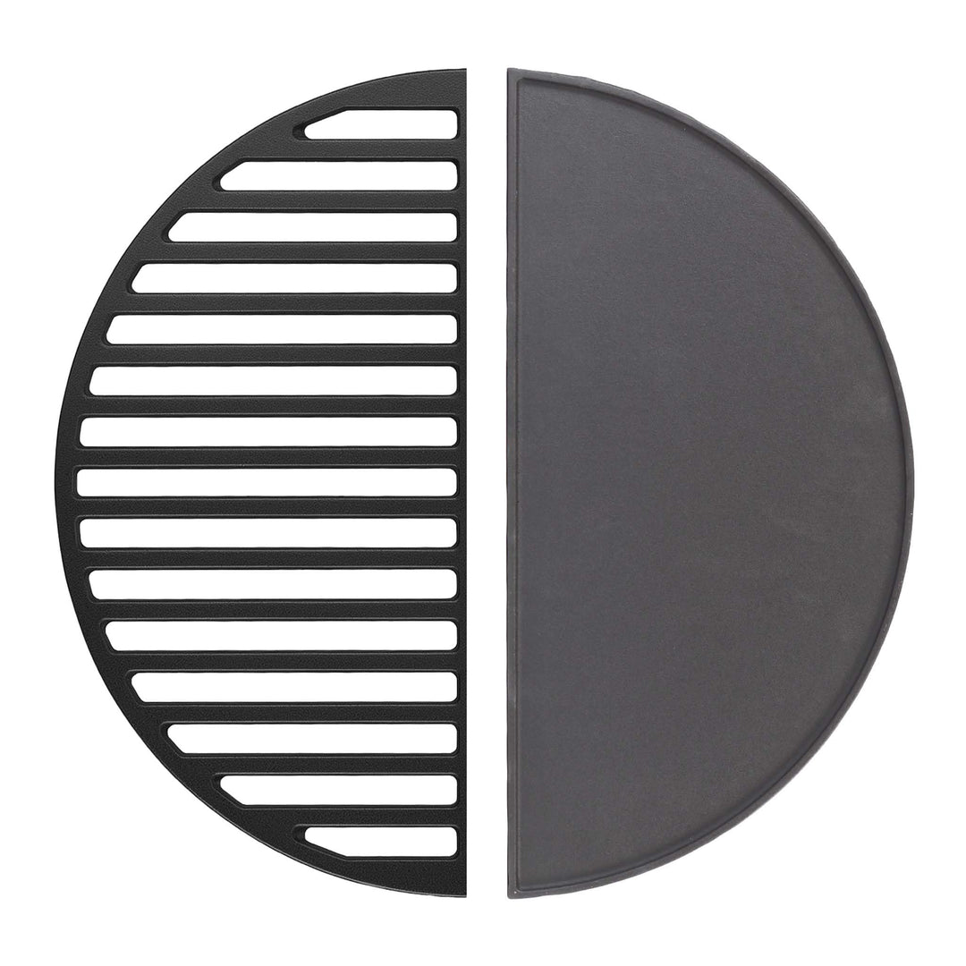 Wiltec Gusseisen Grillrost und Grillplatte, Gussrost für Grill mit guter Hitzespeicherung, Grillgitt