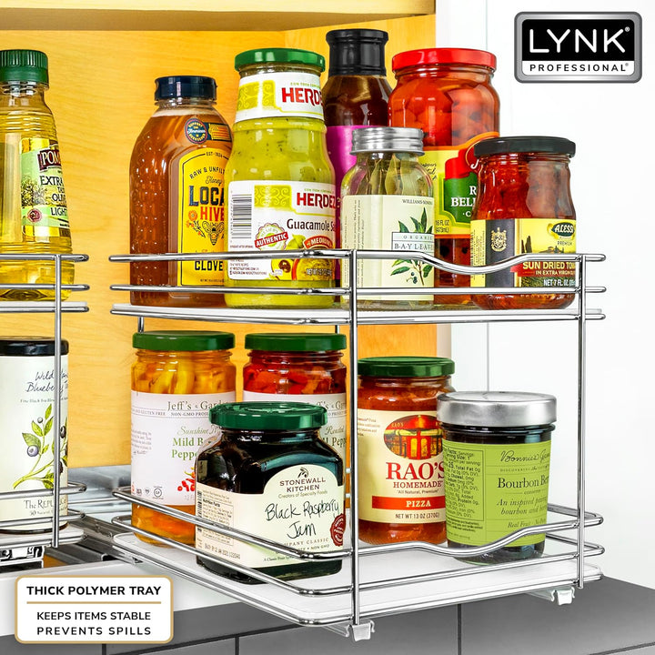 Lynk PROFESSIONAL® Gewürzregal-Organizer zum Herausziehen für Schrank, 21,6 cm Breite, ausziehbares