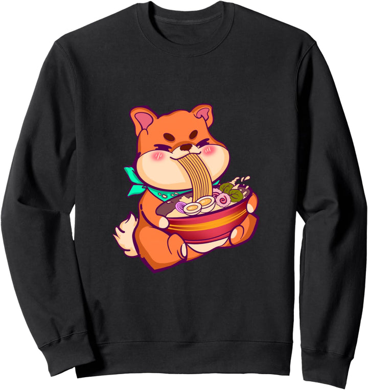 Hunde Welpe mit Ramen, Mädchen, Kinder, Kawaii Kult Sweatshirt