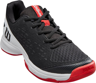 Wilson Unisex Kinder Rush Pro Jr L Sneaker 27 1/3 EU Black White Wilson Red, 27 1/3 EU Black White W