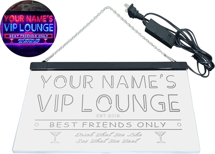 Personalized Your Name Est Year Theme VIP Lounge Bar Club Pub Dual Color LED Barlicht Neonlicht Lich