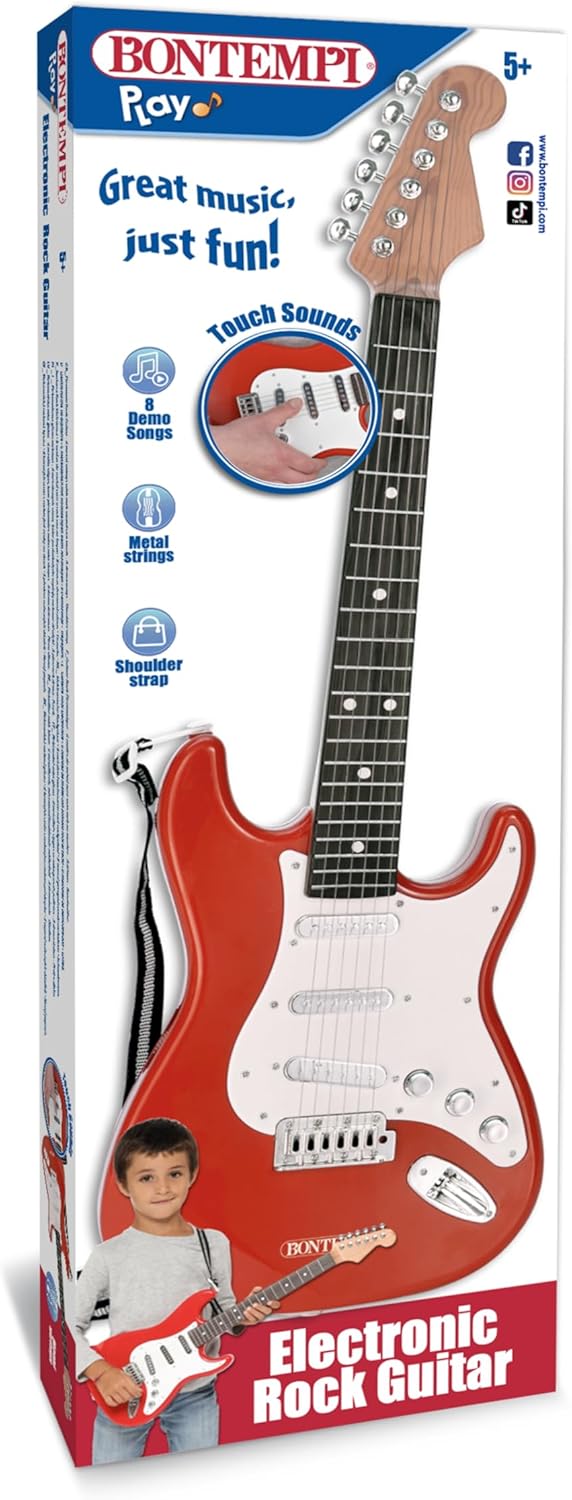 Bontempi 24 1300 Elektronische Gitarre Rock, Red, ‎2.54 x 2.54 x 2.54 cm