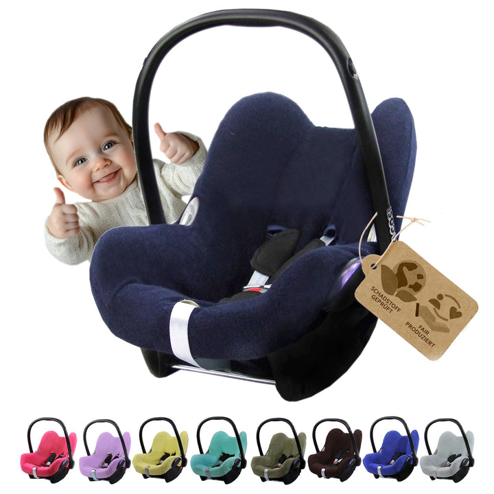 Frottee Sommerbezug [Schonbezug für Babyschale] Autositz kompatibel mit Maxi Cosi Cabrio Fix + GRATI