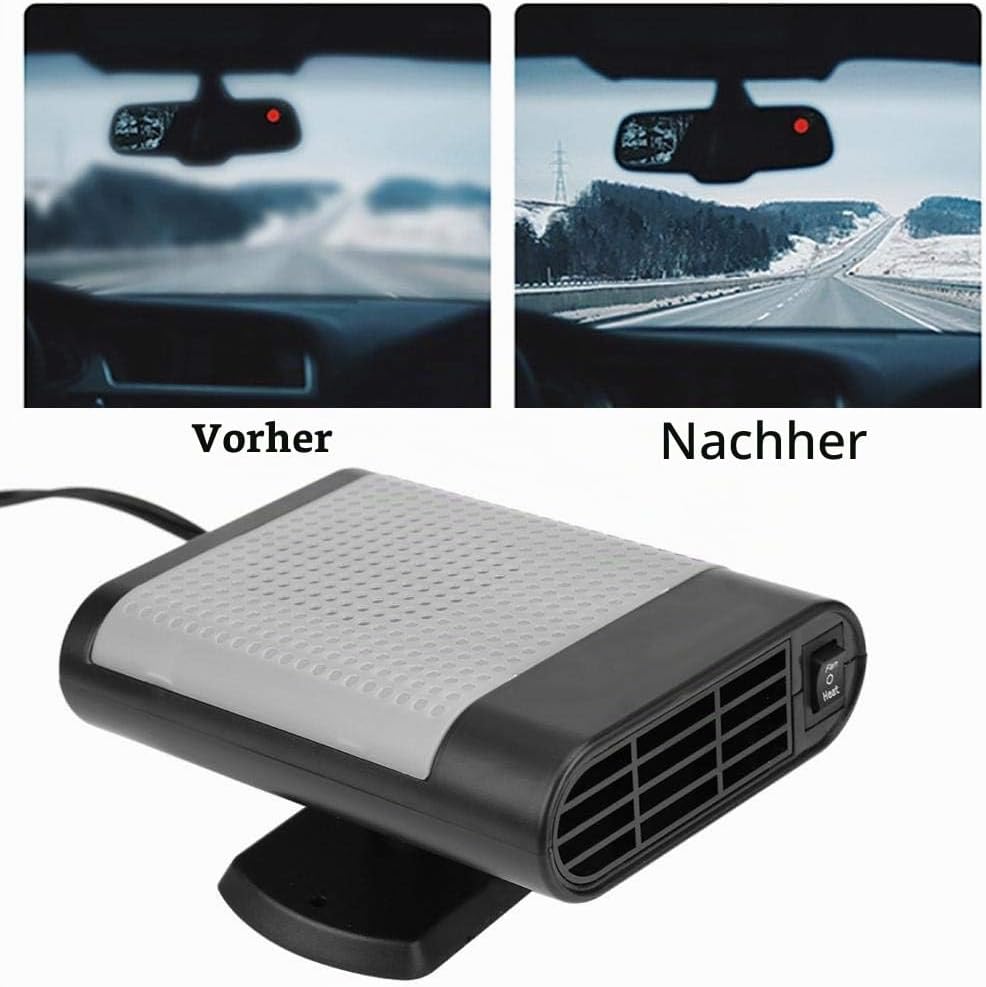 Auto Heizungslüfter, Auto Heizlüfter Heizgerät Heizung Entfroster 12V Tragbare Elektrische Scheibenh