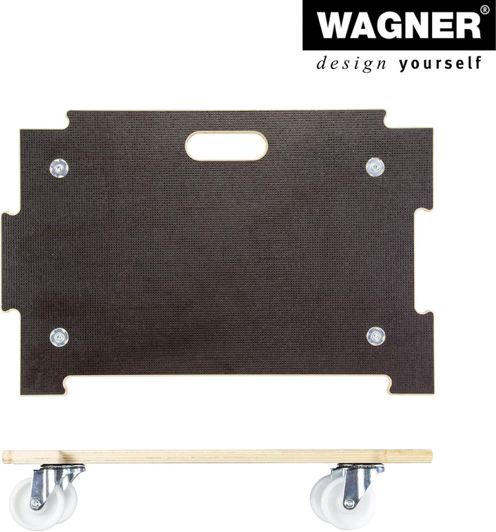 WAGNER Transportroller Transporthilfe I Schichtholz mit Grip 59 x 39 x 11 cm, Tragkraft 250 kg I Möb