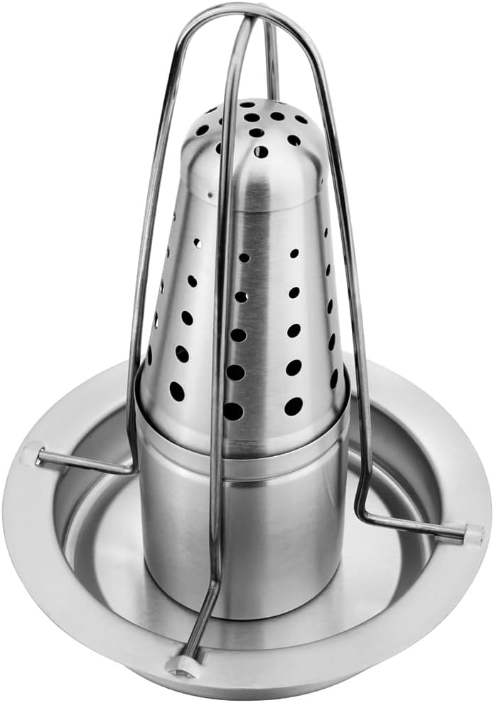 DROMEDARY Edelstahl Hähnchenhalter,Hähnchenbräter,Geflügelbräter,Bierdose Hähnchengriller,Grillgeste