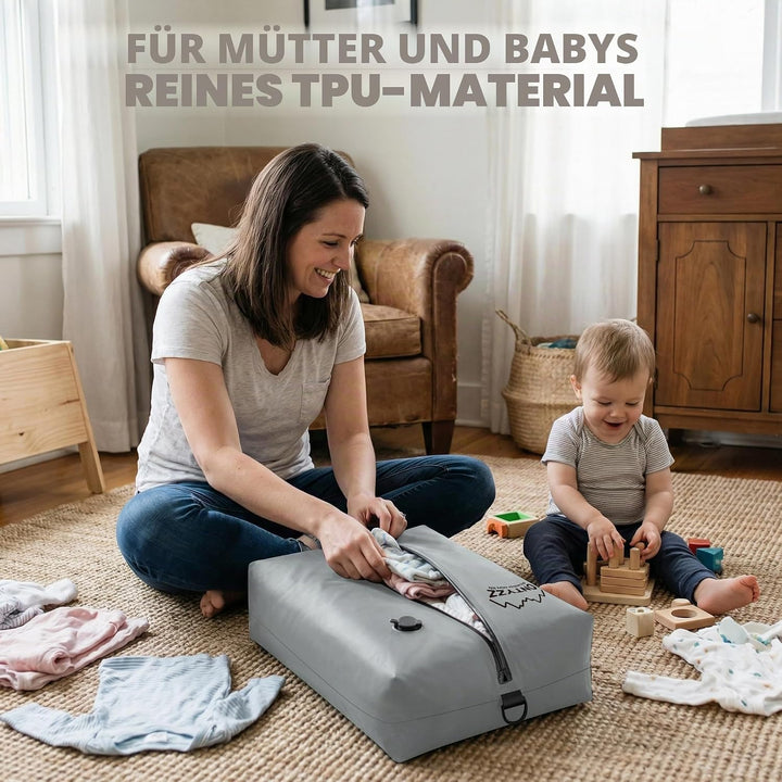 Vakuumbeutel für Kleidung Wiederverwendbar TPU Vakuumierbeutel mit Luftdichtem Ventil Reise Nylon Or