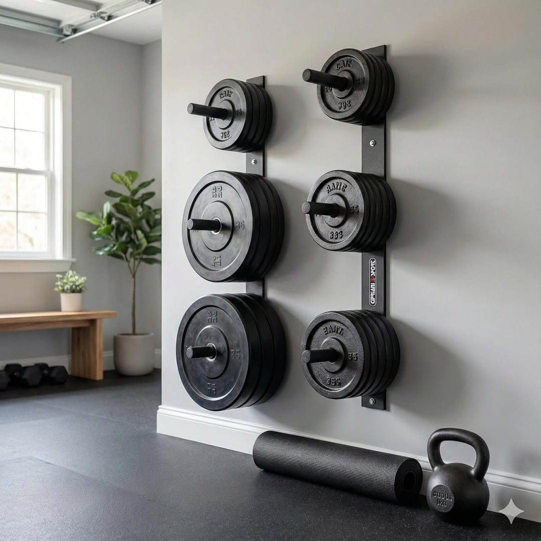 Wandscheibenhalter, Hantel Halterung, Gewichtshalter, platzsparend, für Fiteness Body Buildyng Home