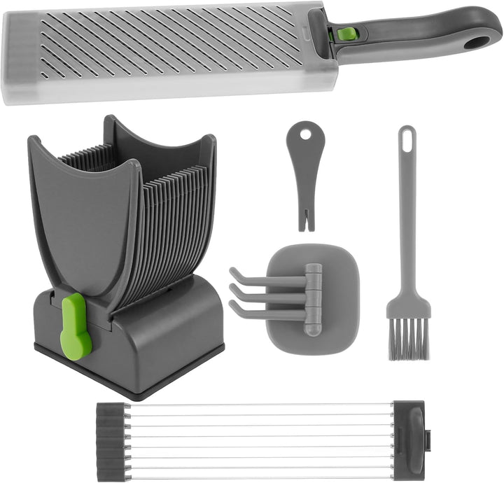 Fleischschneidemaschine,Verstellbarer Fleischschneider 2-4 mm Dick,Edelstahl Manueller Meat slicer,f