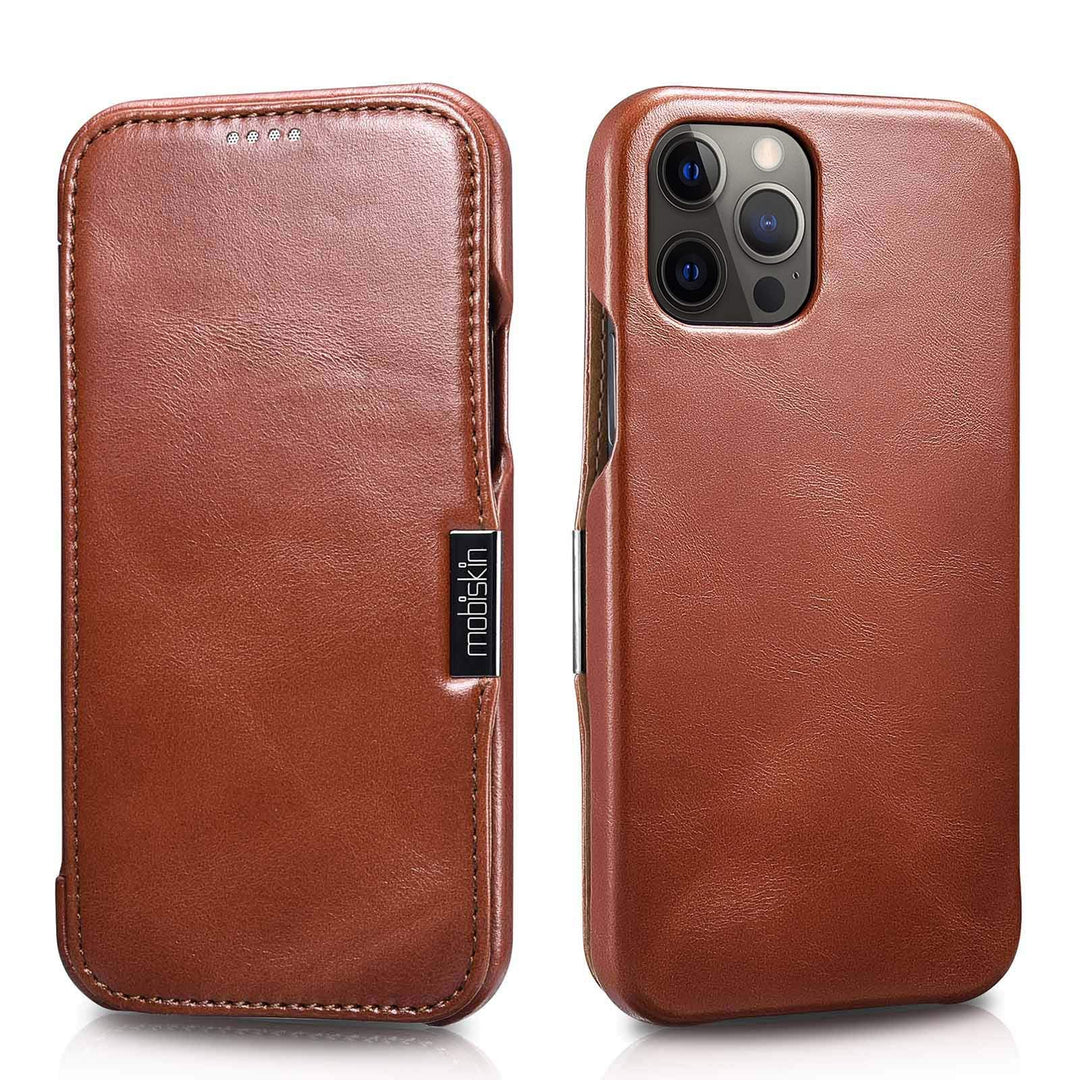 Mobiskin Hülle kompatibel mit Apple iPhone 12 PRO MAX (6,7 Zoll), Handyhülle mit echtem Leder, Case,