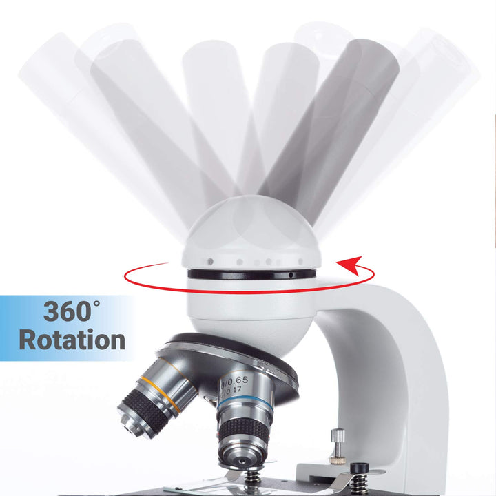Amscope M150C-E5 40X-1000X Vergrösserung LED Schüler Kinder Studenten Monokular Mikroskop mit 5MP Di