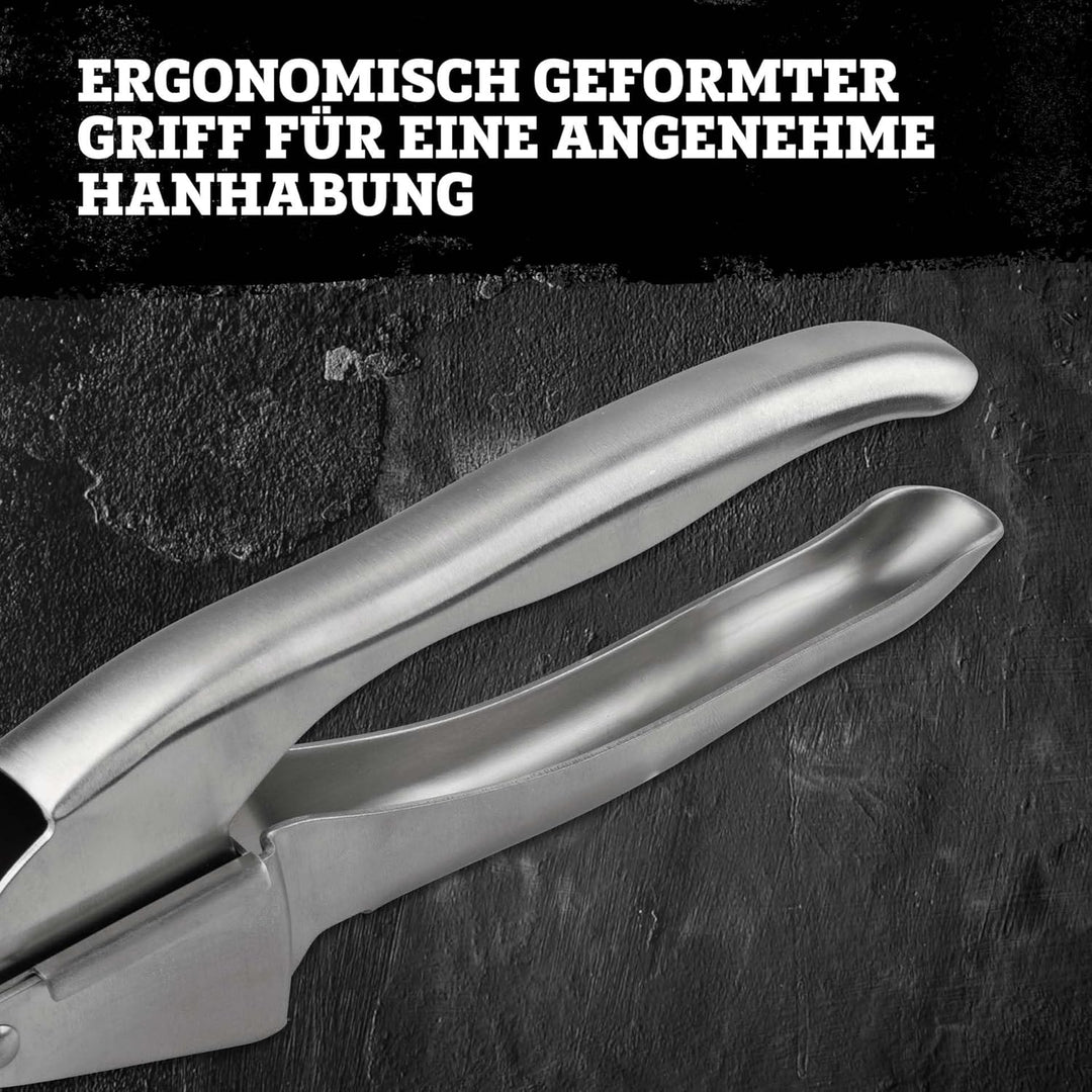 FMprofessional Edelstahl Knoblauchpresse – Professionelle Qualität für müheloses Pressen, langlebig