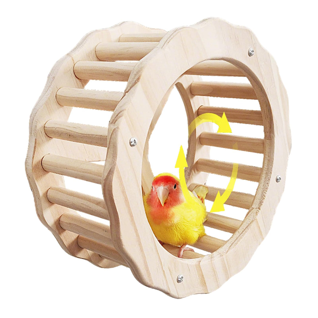 Vogelspielzeug Rotierende Schaukel, Holz Vogel Schaukel für Papageien, Naturholz, Langeweile lindern