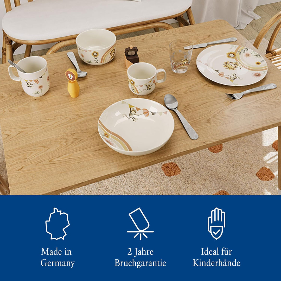 Villeroy &amp; Boch – Boho kids Roar like a lion Kinderteller, Porzellan Teller im Boho Stil, Kindergesc