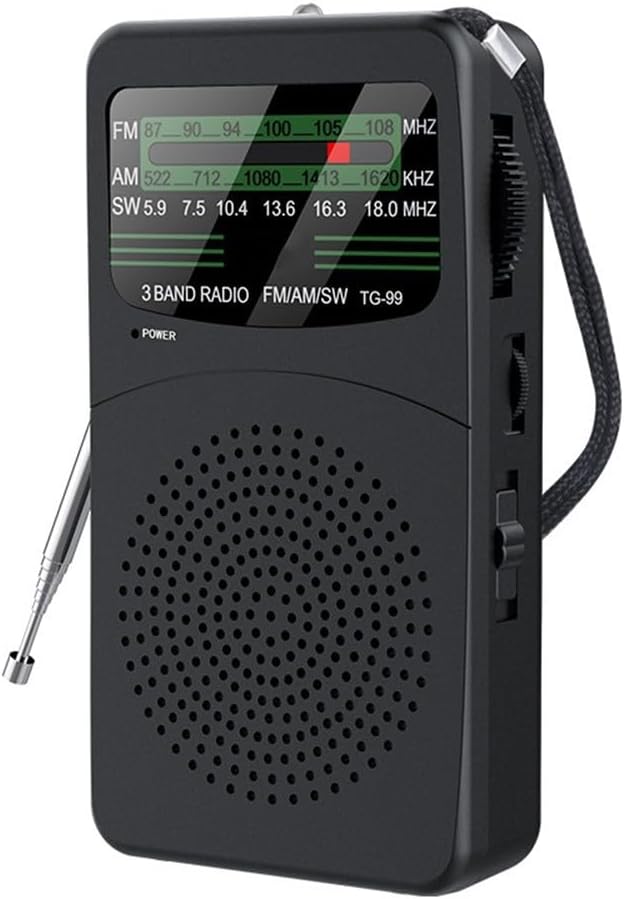 Radio, tragbares Digitalradio AM/FM/SW Radio, kompaktes Design mit leistungsstarkem 3-W-Lautsprecher