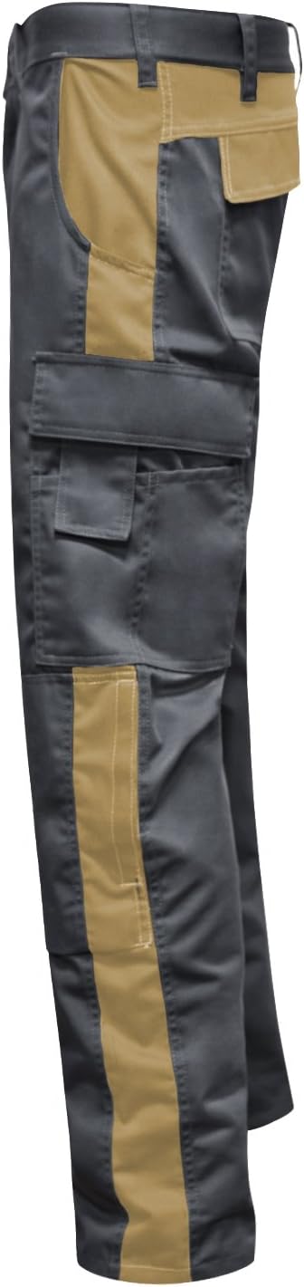strongAnt - Arbeitshosen Herren Berlin Pro Bundhose 280 GR - Grau - Made in EU 30 Grau - Beige / Can