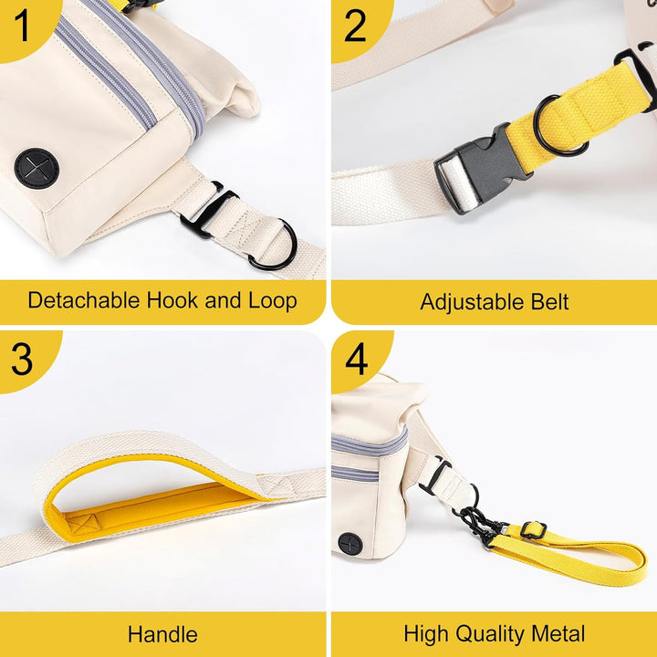 wakytu Hundeleckerli-Beutel für Training Leckerli-Tasche-Taillengurt zum Wandern Laufen, Verstellbar