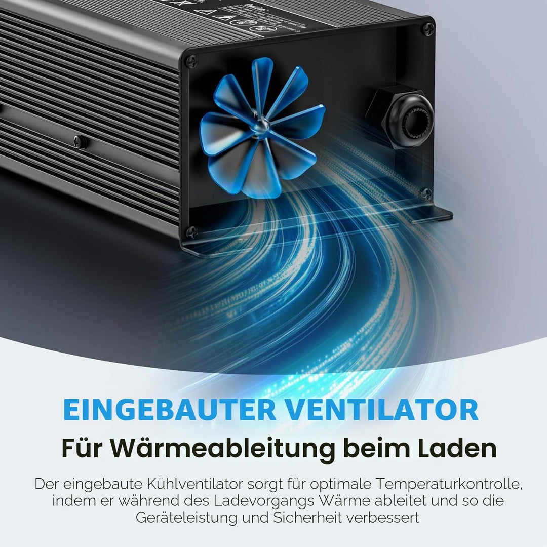 29.2V 20A Lithium Batterieladegerät, LiFePO4 Batterieladegerät AC-DC Smart Charger mit Anderson Conn