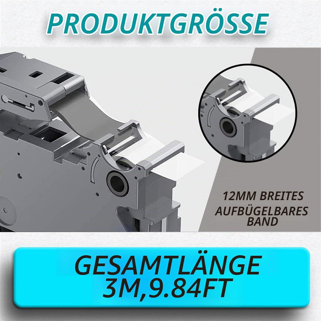 Kompatibel für Brother TZe-FA231 TZe-FA3 TZe-FA3R 12 mm x 3 m, Textil-Schriftband Aufbügelband für B