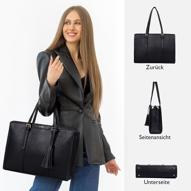 TAN.TOMI Arbeitstasche Handtasche Damen, Aktentasche Damen,Shopper Laptop Tasche Damen Gross Tote Ba