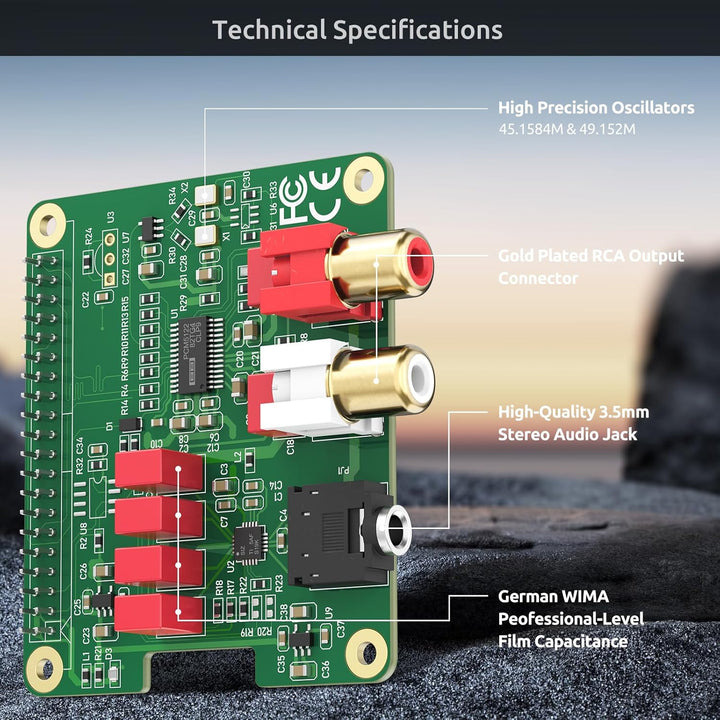 InnoMaker Raspberry Pi HiFi DAC HAT PCM5122 HiFi DAC Audio Card Expansion Board for Raspberry Pi 4 3
