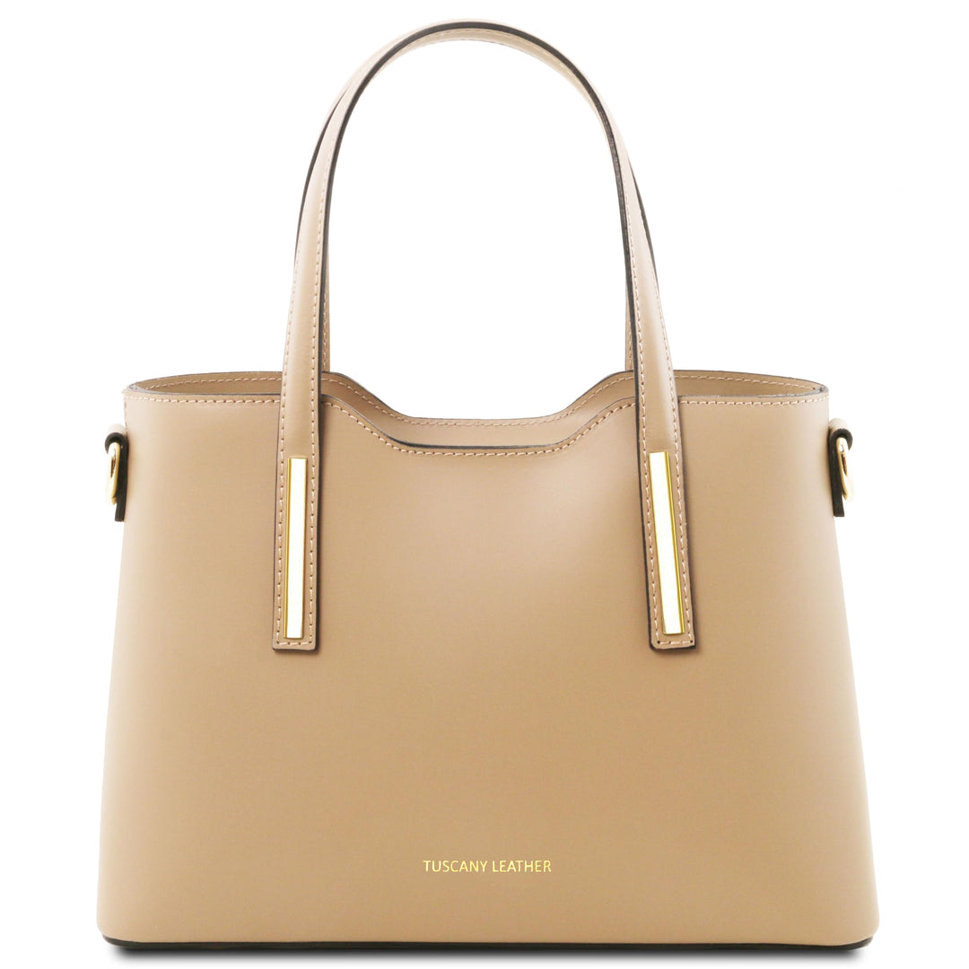 Tuscany Leather Olimpia Ledertasche aus Leder - Klein Champagne, Champagne